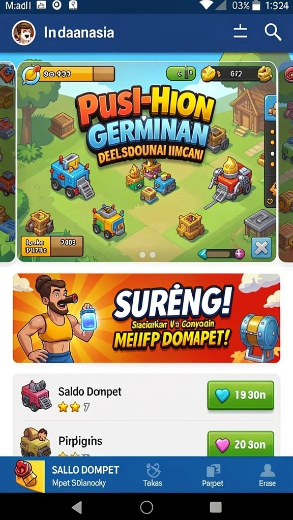 Tampilan karakter utama yang menawan.