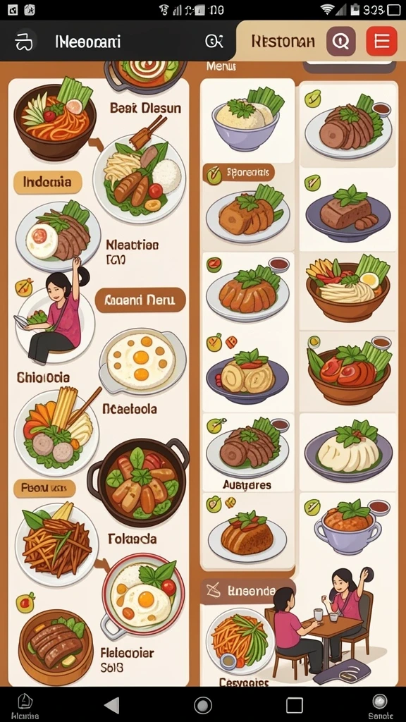 Tampilan awal menu yang menarik dan mudah dinavigasi.