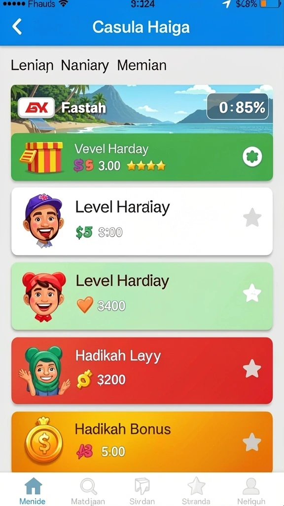 Tampilan beranda yang intuitif dan menarik.