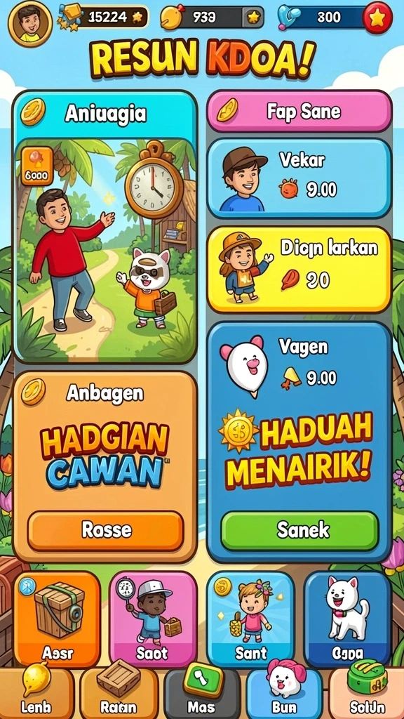 Tangkapan layar ini menunjukkan aksi seru di dalam game.