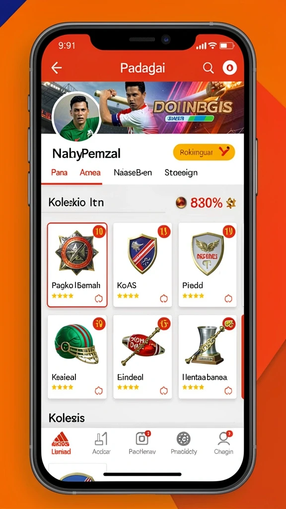 Tampilan awal permainan yang menarik dan mudah dinavigasi.