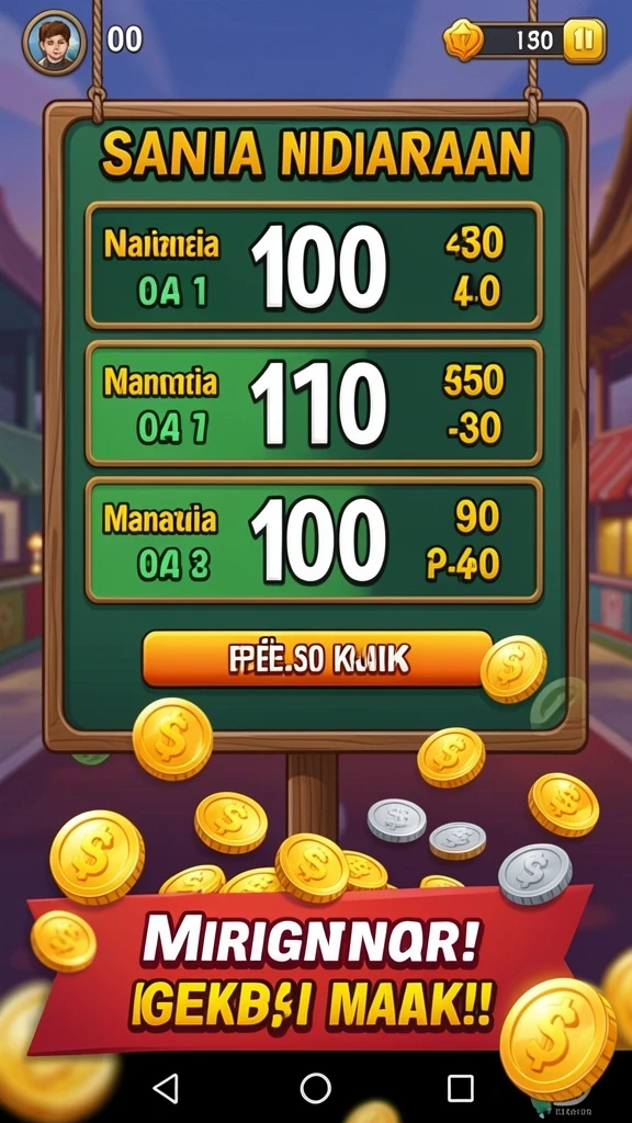 Tampilan awal game yang mengesankan dan mudah dipahami.