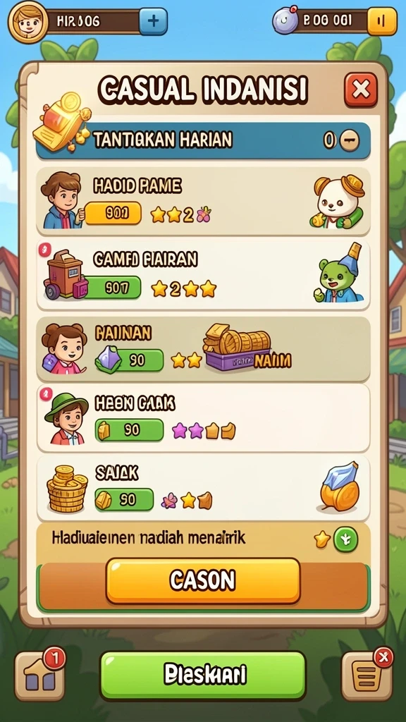 Menu utama yang mudah dinavigasi dan user-friendly.
