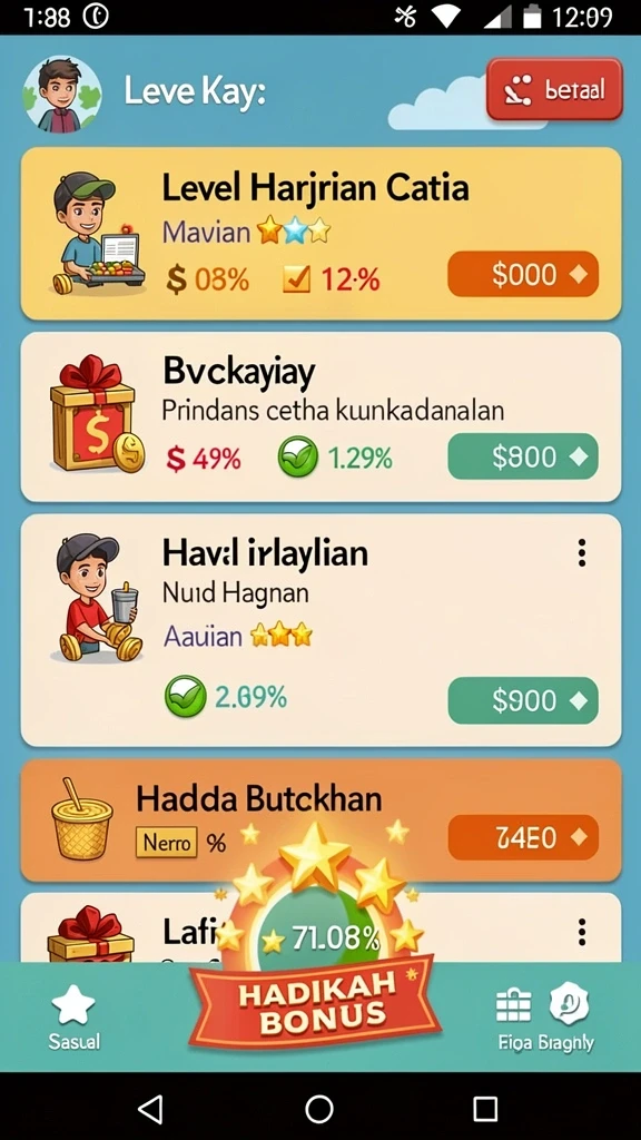 Karakter unik dengan kemampuan menarik.