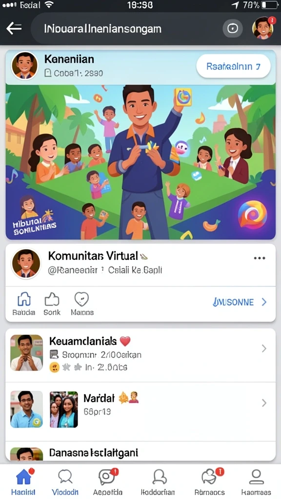 Tampilan antarmuka yang user-friendly.